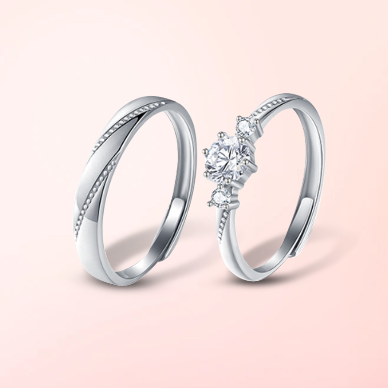 鍾情久久戒指 | 純銀戒指一對情侶款 | 週年禮物 （可調式）-monojewelry