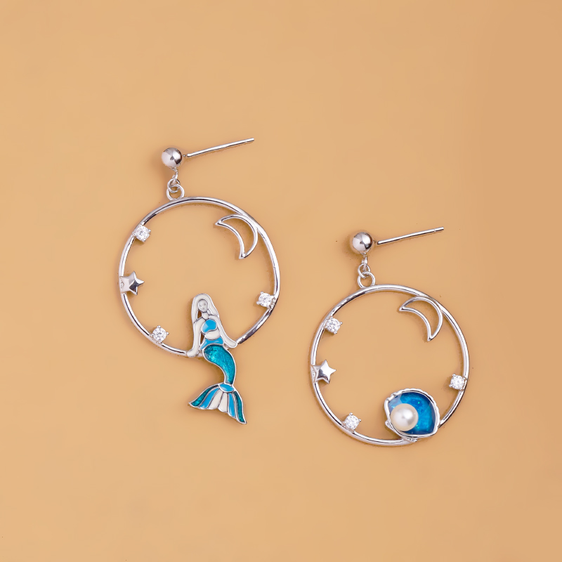 純銀耳飾 | 美人魚珍珠 | 原創設計款-monojewelry