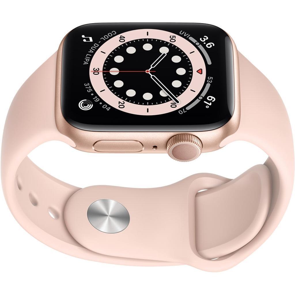 Apple Watch Series 6 (2020) GPS + Cellular 40 mm - Aluminium Gold - Sport band Pink