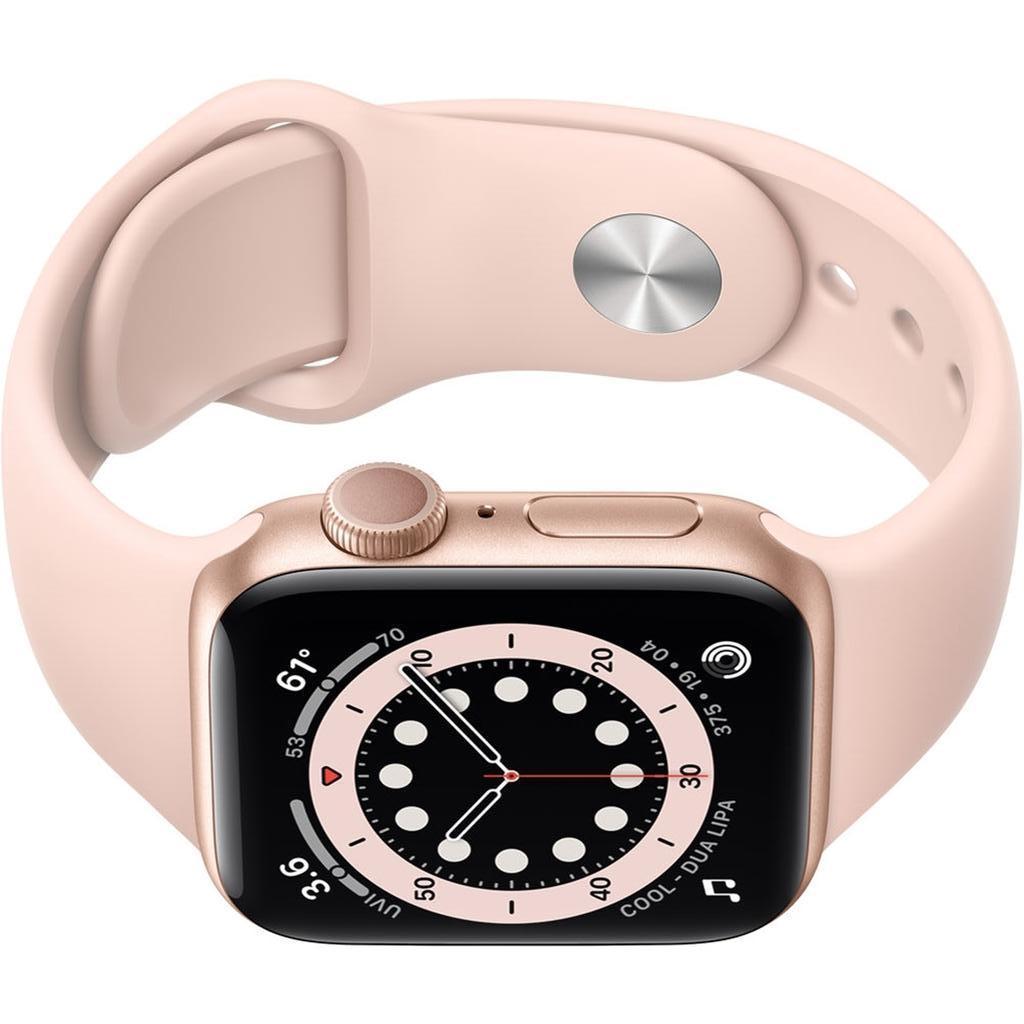 Apple Watch Series 6 (2020) GPS + Cellular 40 mm - Aluminium Gold - Sport band Pink
