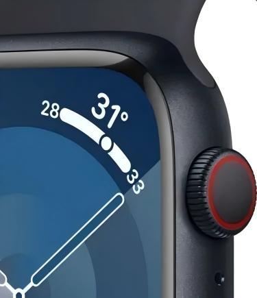 Apple Watch Series 9 GPS 45mm Aluminium Midnight - Sport band Black