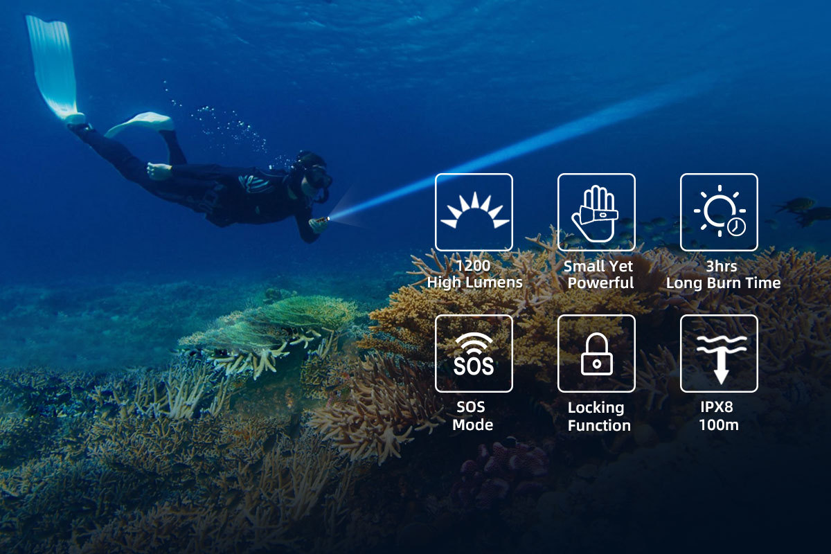 XTAR MiniSuper D20 Press Diving Light