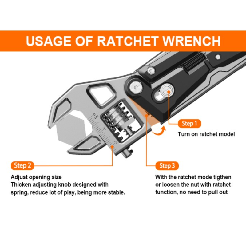 NexTool NE20362A Adjustable Wrench Pliers W4 Multitool 