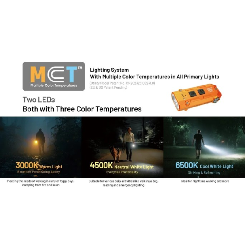 Nitecore TIP3 MCT UHE 720L LED Rechargeable Keychain Flashlight