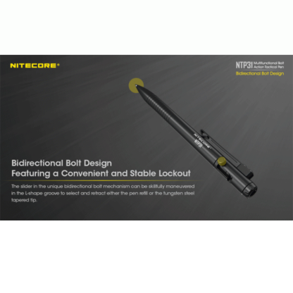Nitecore NTP31 Aluminium Alloy Bolt Action Multi-functional Tactical Pen