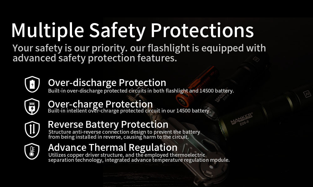 Manker E05 II Rechargeable EDC Flashlight 1300 Lumens