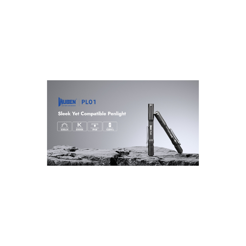 WUBEN PL01 Featherlight Rechargeable Tactical EDC Waterproof Pen Flashlight