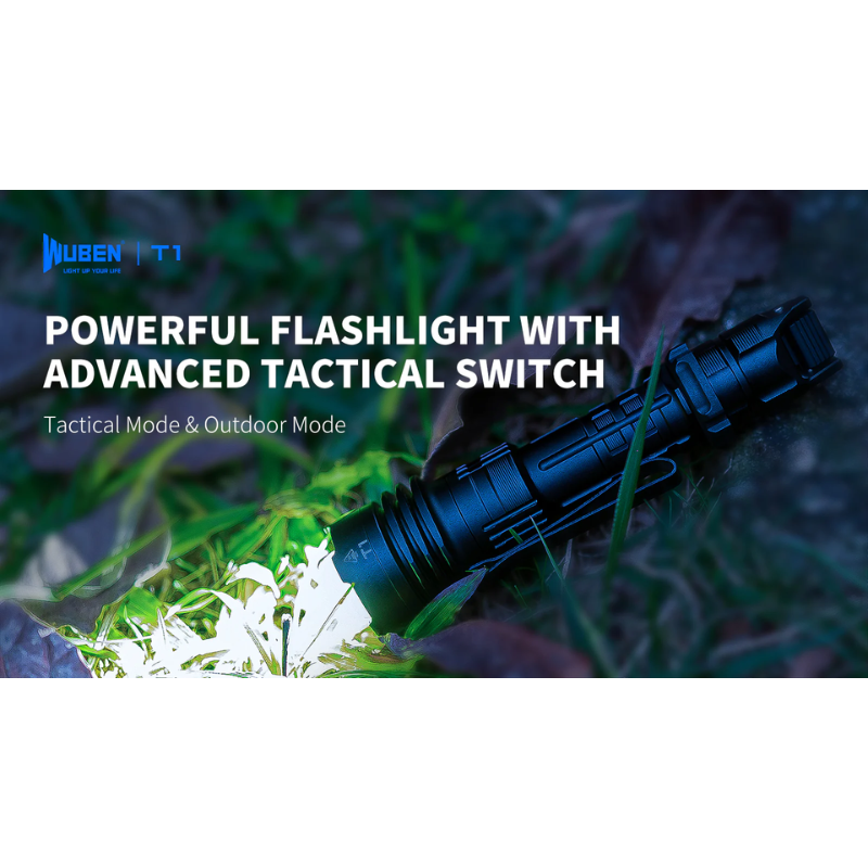 WUBEN T1 Tactical EDC Camping Flashlight - 2000 Lumens