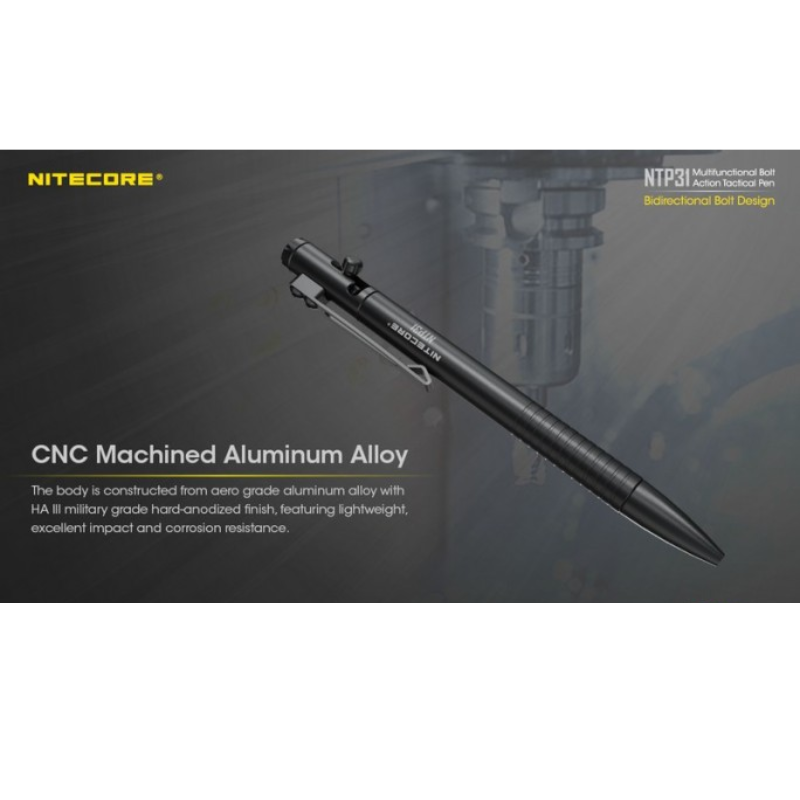 Nitecore NTP31 Aluminium Alloy Bolt Action Multi-functional Tactical Pen