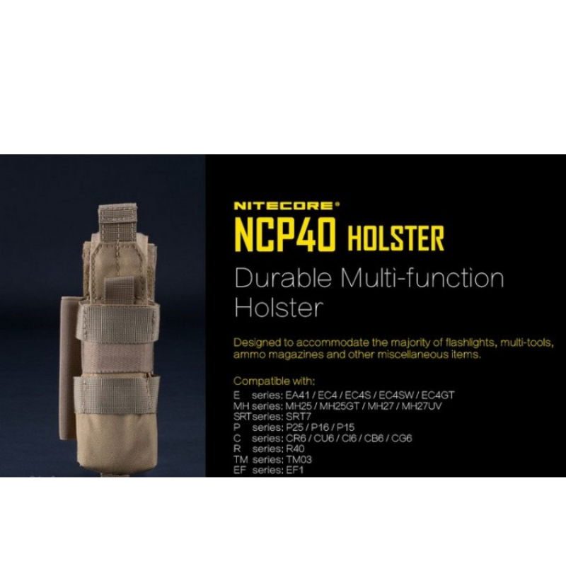 Nitecore NCP40 Cordura Multi-Function Tactical Holster - Black