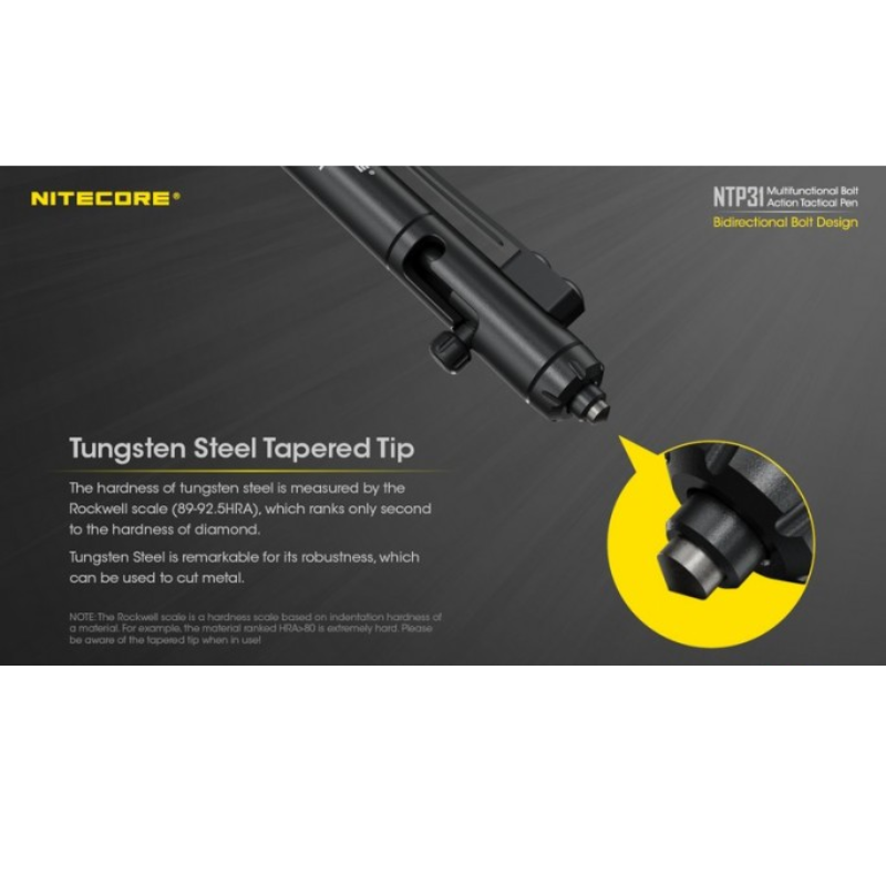 Nitecore NTP31 Aluminium Alloy Bolt Action Multi-functional Tactical Pen
