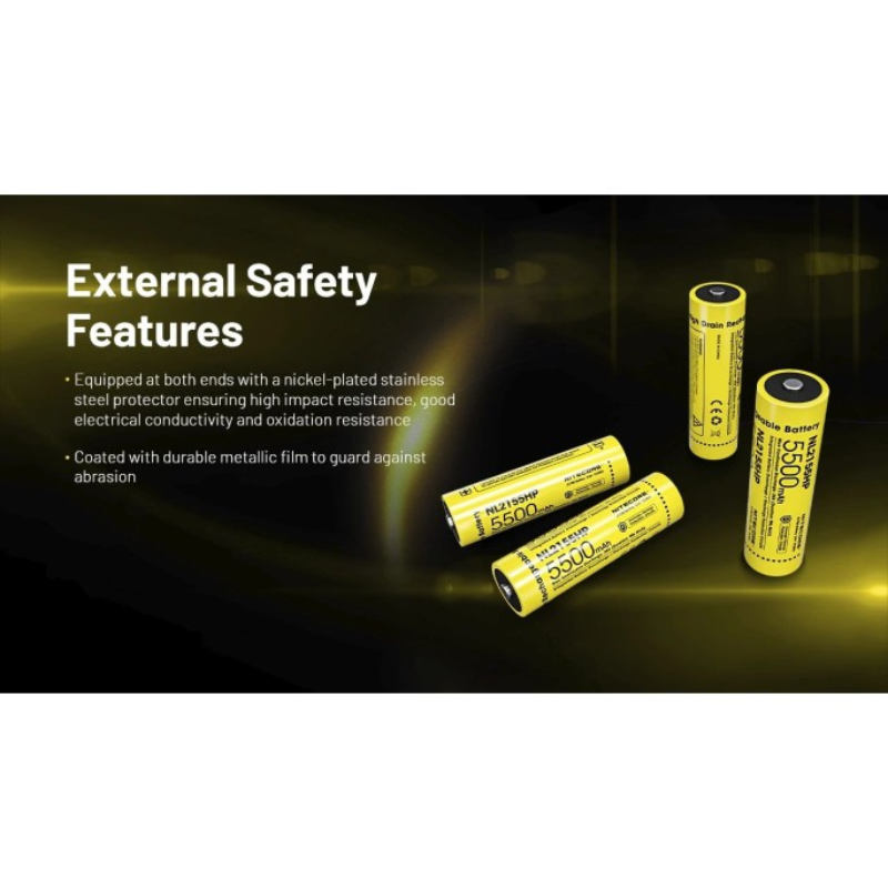 Nitecore 21700 5500mAh 20A 3.6V Rechargeable Protected Li-ion Battery NL2155HP