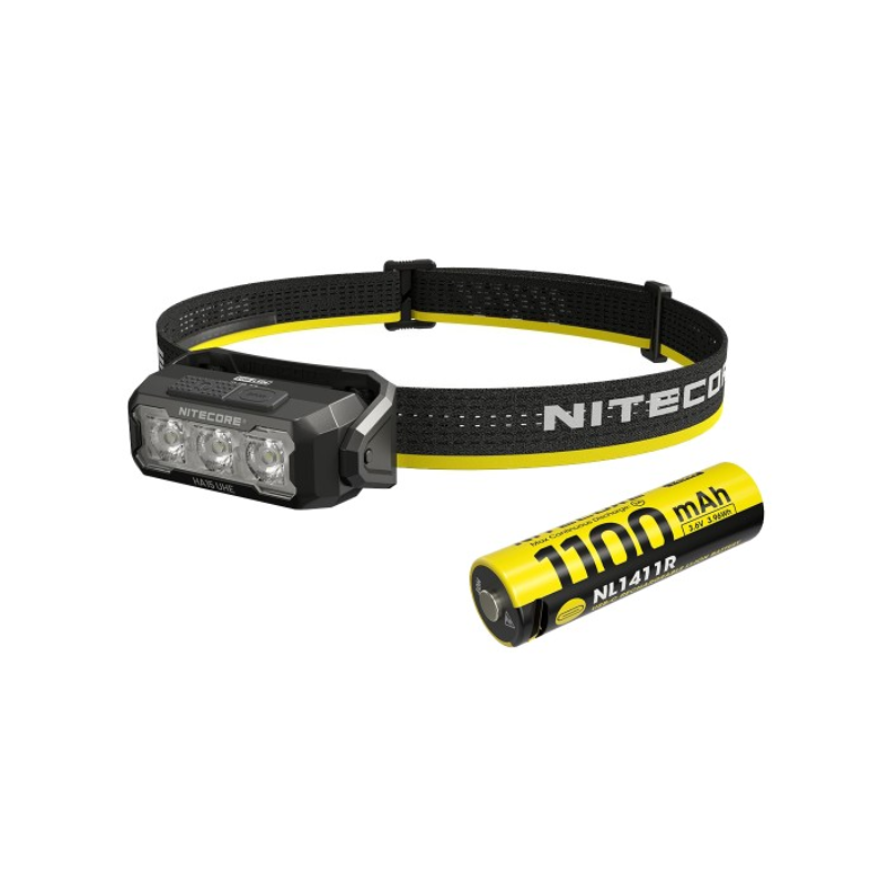 Nitecore HA15 UHE 400L Ultra Lightweight LED AA Headlamp + NL1411R Rechargeable Battery