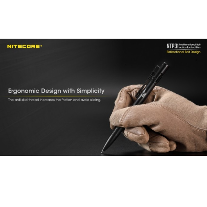 Nitecore NTP31 Aluminium Alloy Bolt Action Multi-functional Tactical Pen