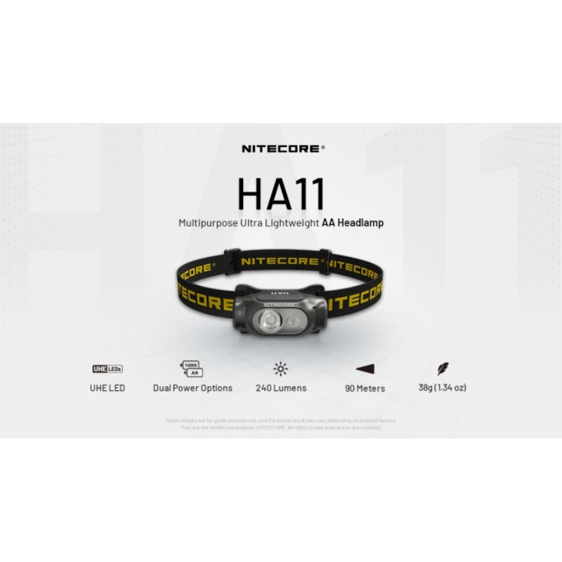 Nitecore HA11 UHE 240L Ultra Lightweight LED Headlamp