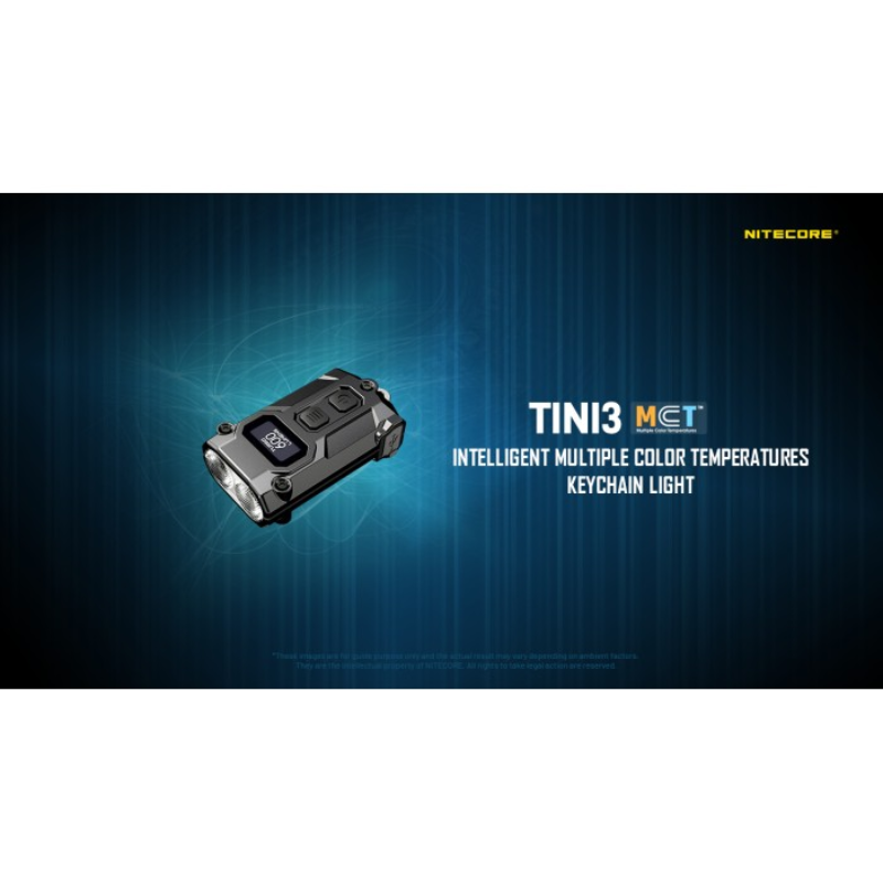 Nitecore TINI 3 (Forest Grey) 600L Rechargeable Keychain Flashlight