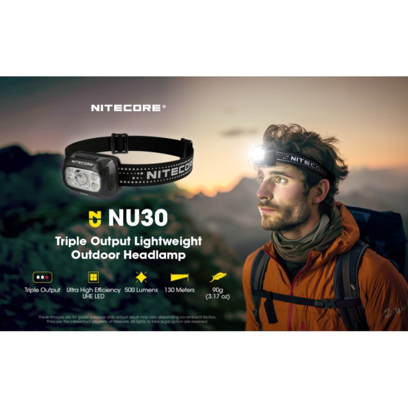 Nitecore NU30 500L NiteLab UHE LED Rechargeable Headlamp