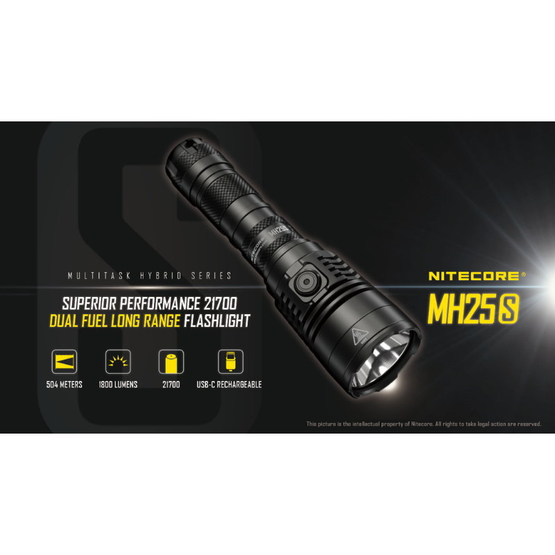 Nitecore MH25S Luminus SST-40-W LED USB Rechargeable 1800L LED Flashlight