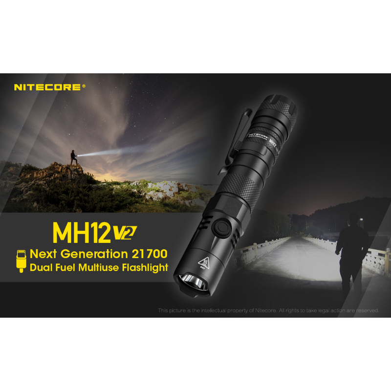 Nitecore MH12 V2 CREE XP-L2 V6 LED 1200L Rechargeable Flashlight