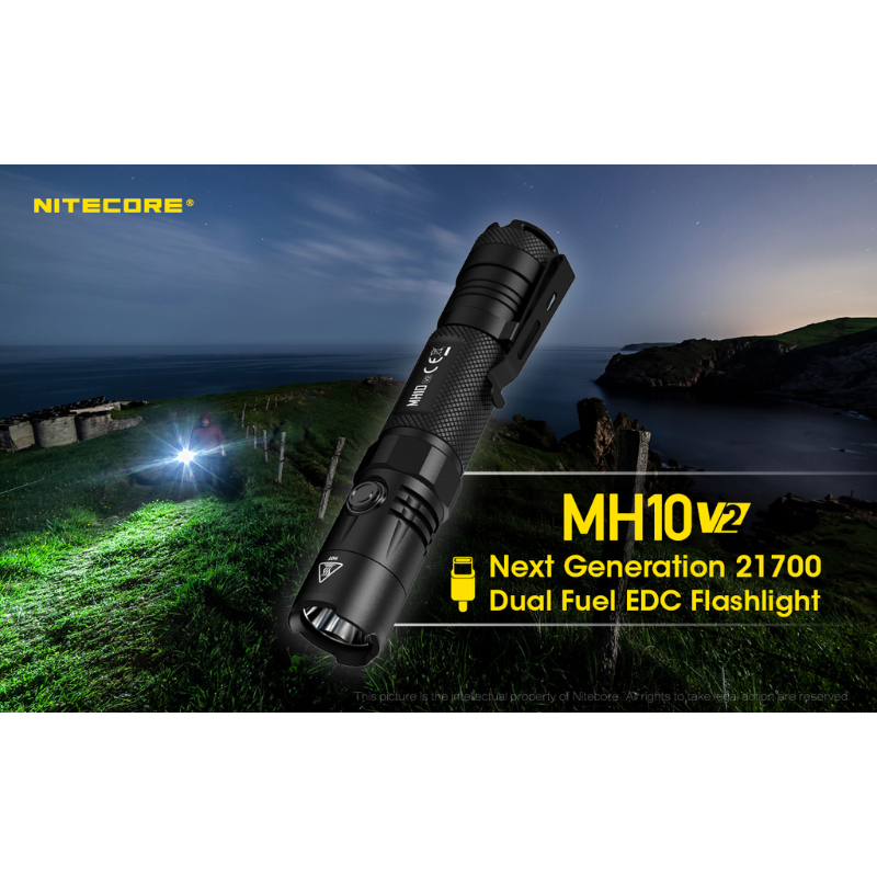 Nitecore MH10 V2 Rechargeable CREE XP-L2 V6 LED 1200L Flashlight w Battery