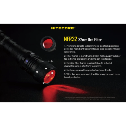 Nitecore 32mm Red Filter NFR32