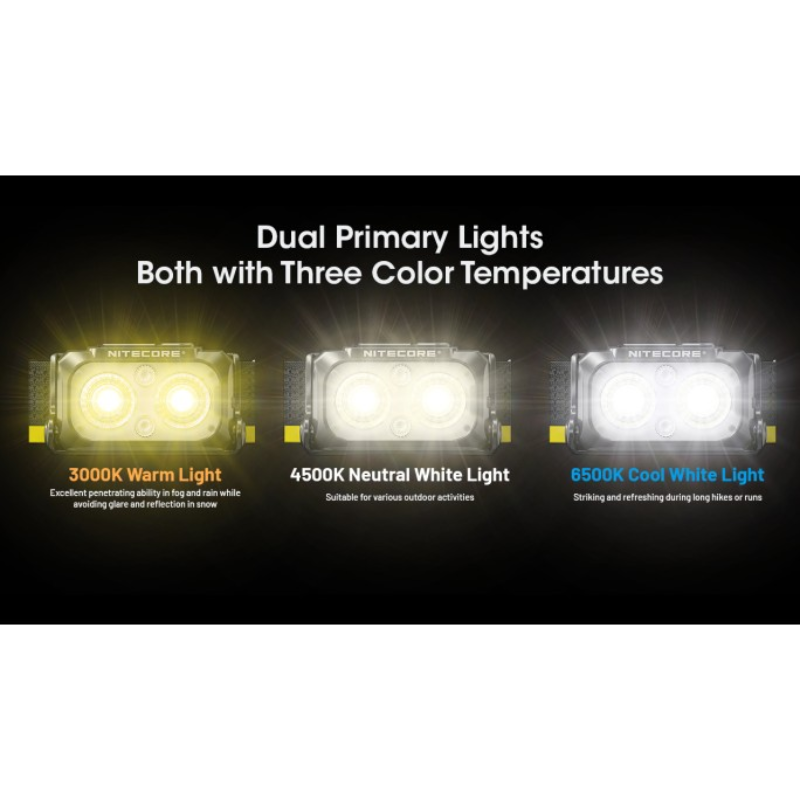 Nitecore NU25 MCT (Black) UHE LEDs 400L Multiple Colour Temperatures Rechargeable Headlamp