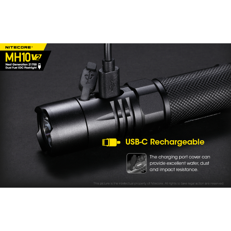 Nitecore MH10 V2 Rechargeable CREE XP-L2 V6 LED 1200L Flashlight w Battery