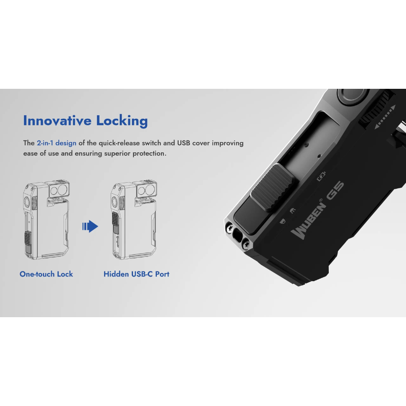 WUBEN G5 400 Lumens EDC Keychain Compact Rechargeable Flashlight