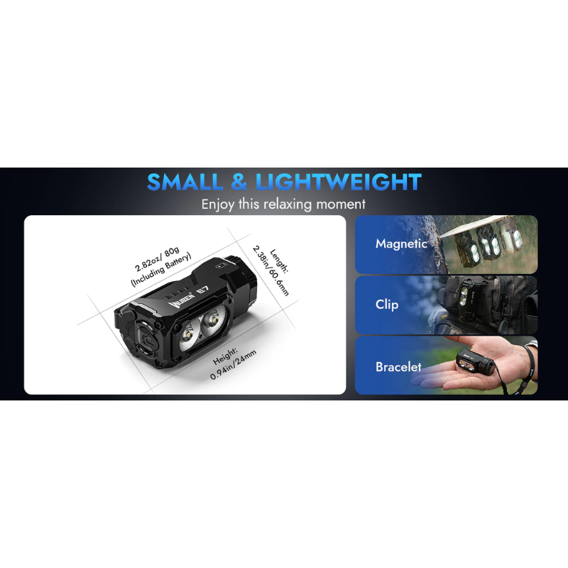 Wuben Battery Extender Tube for Wuben E7 Headlamp