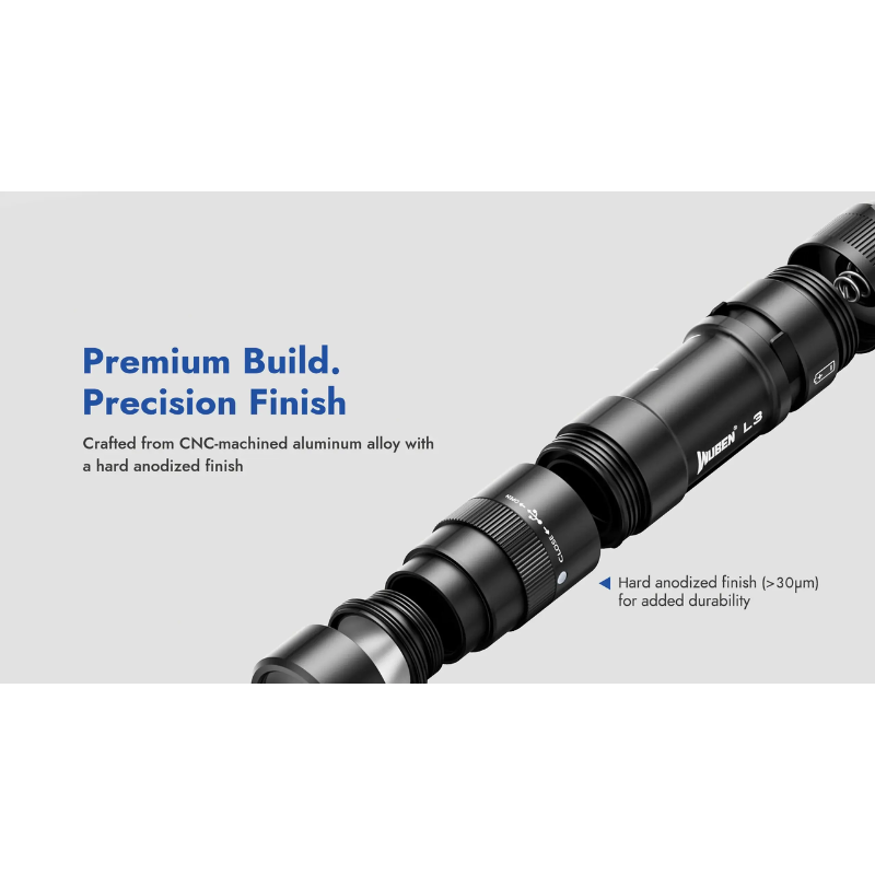 Wuben L3 3000 Lumens EDC Tactical Pocket Flashlight