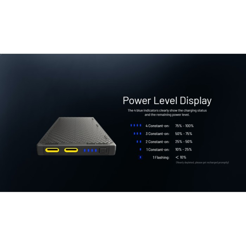 Nitecore NB10000 Gen3 Quick-Charge Dual USB-C Port 10000mAh Power Bank