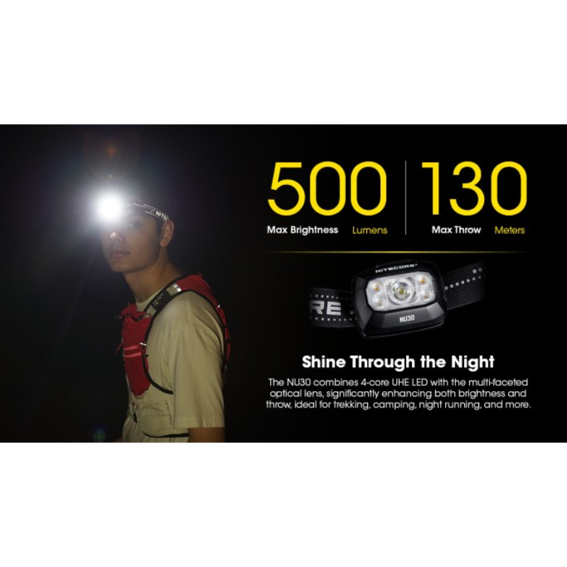 Nitecore NU30 500L NiteLab UHE LED Rechargeable Headlamp