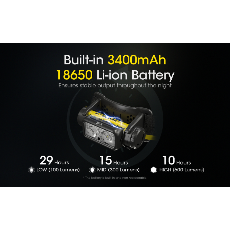 Nitecore NU43 1400L CW Spotlight + Floodlight Rechargeable Headlamp