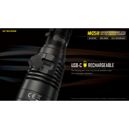 Nitecore MH25S Luminus SST-40-W LED USB Rechargeable 1800L LED Flashlight
