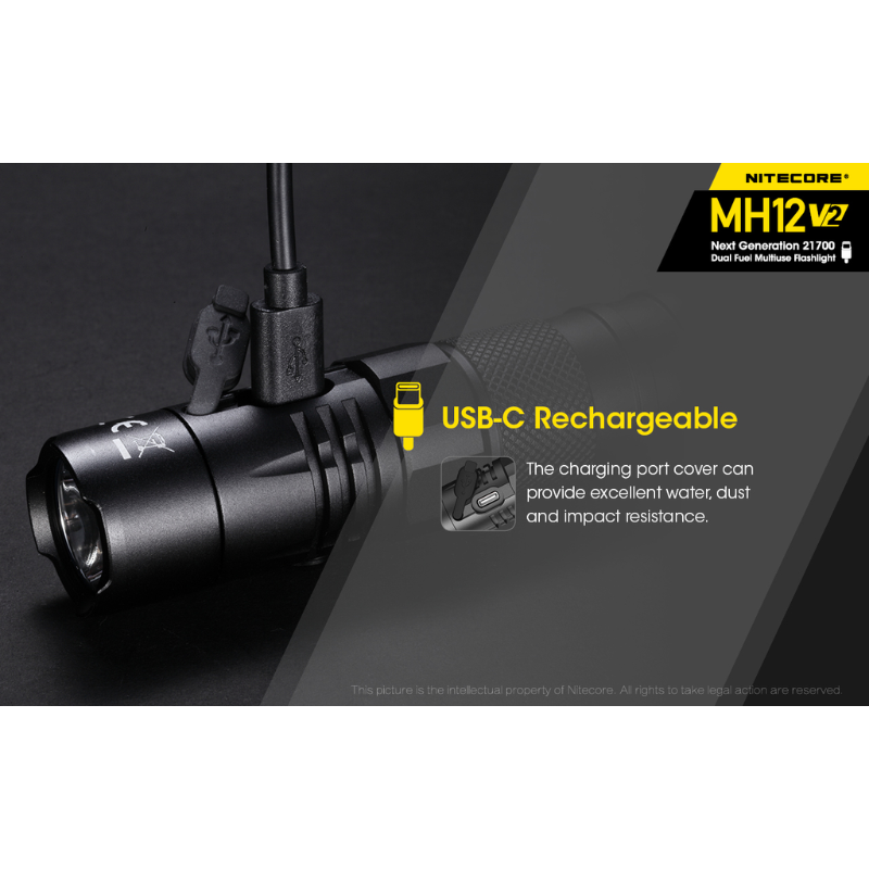 Nitecore MH12 V2 CREE XP-L2 V6 LED 1200L Rechargeable Flashlight