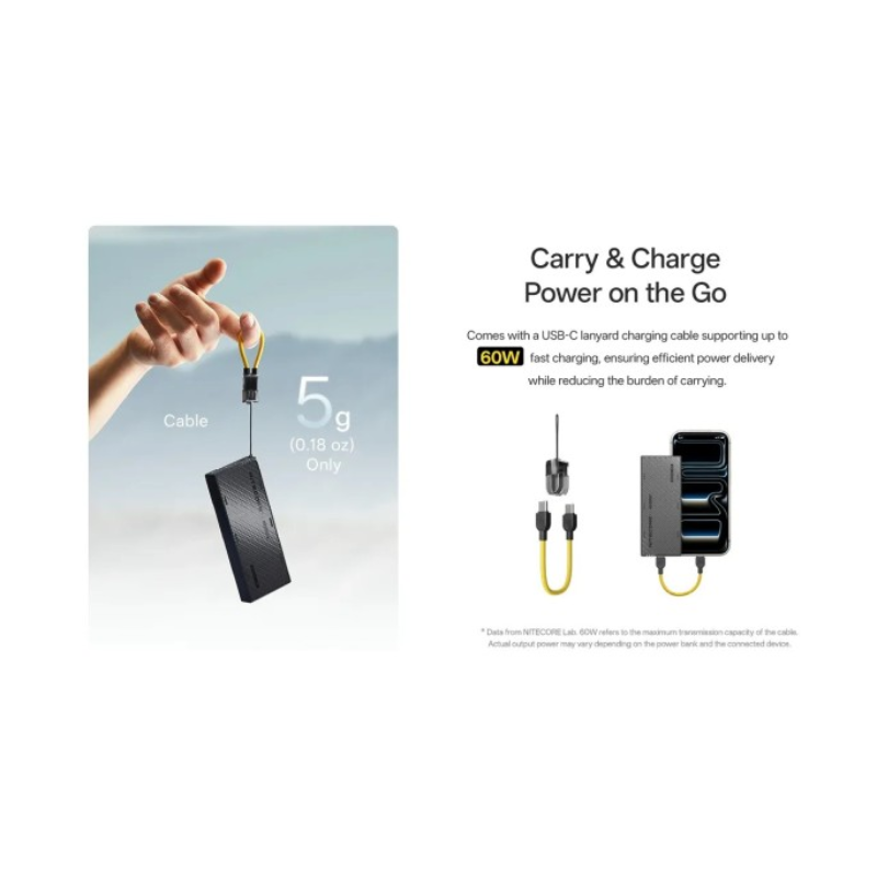 Nitecore NB10000 Gen4 Quick-Charge Dual USB-C Port 10000mAh Power Bank