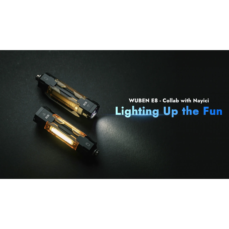 Wuben E8 Compact Magnetic Modular 1300 Lumen EDC Camping Flashlight