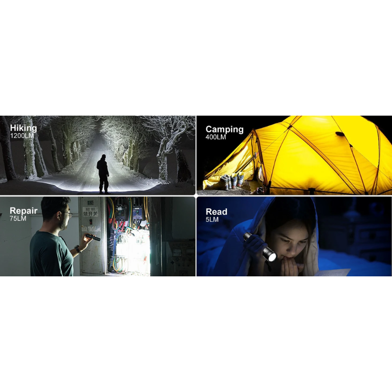 Wuben L50 EDC Rechargeable 18650 Tactical LED Flashlight