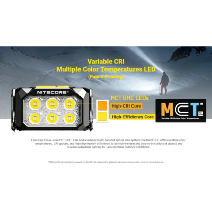 Nitecore HA29 UHE NiteLab MCT UHE LED 1200L Rechargeable Headlamp