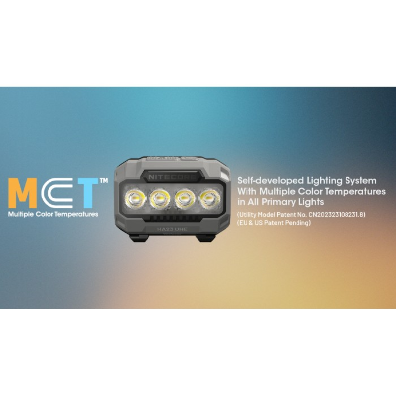 Nitecore HA23 UHE MCT 600L Headlamp + 3xAAA Alkaline Batteries