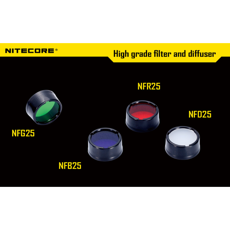 Nitecore Filter for Flashlight Head Diameter 25.4mm
