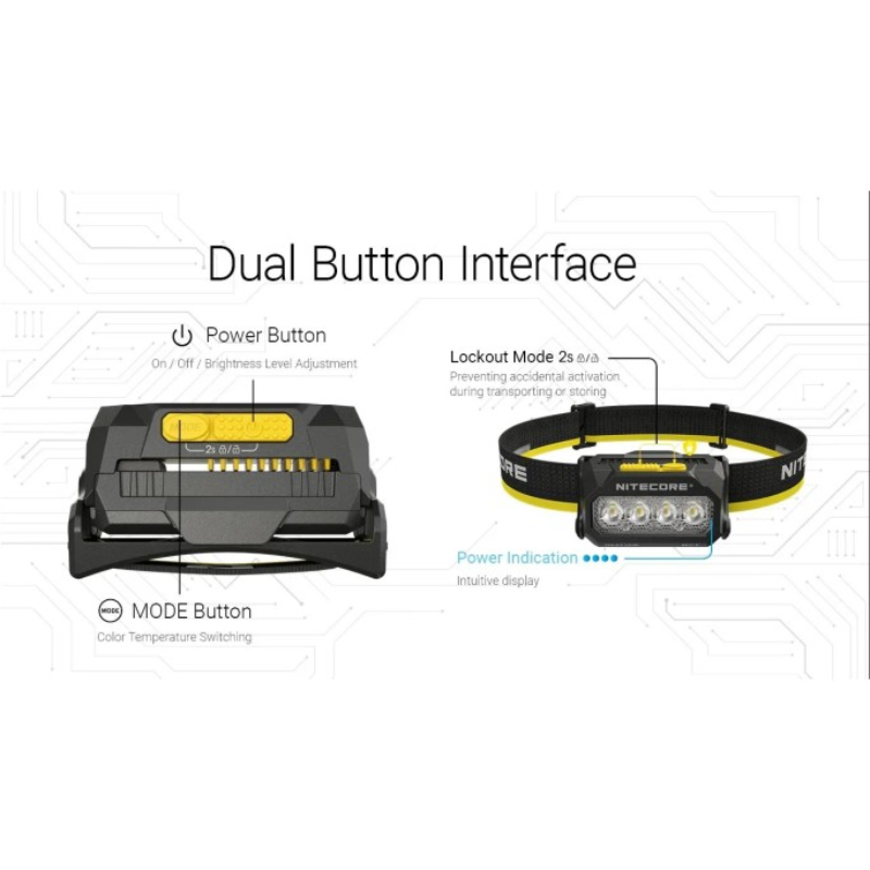 Nitecore HA27 UHE MCT 800L Multiple Color Temperatures Rechargeable Headlamp