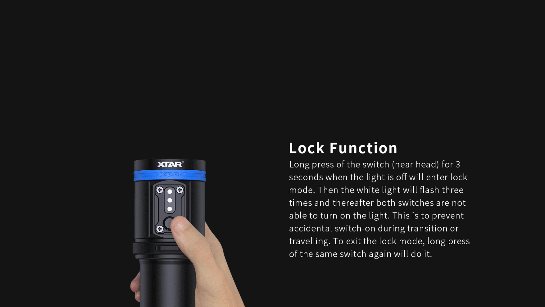 XTAR D30 4000 Lumens Diving Flashlight