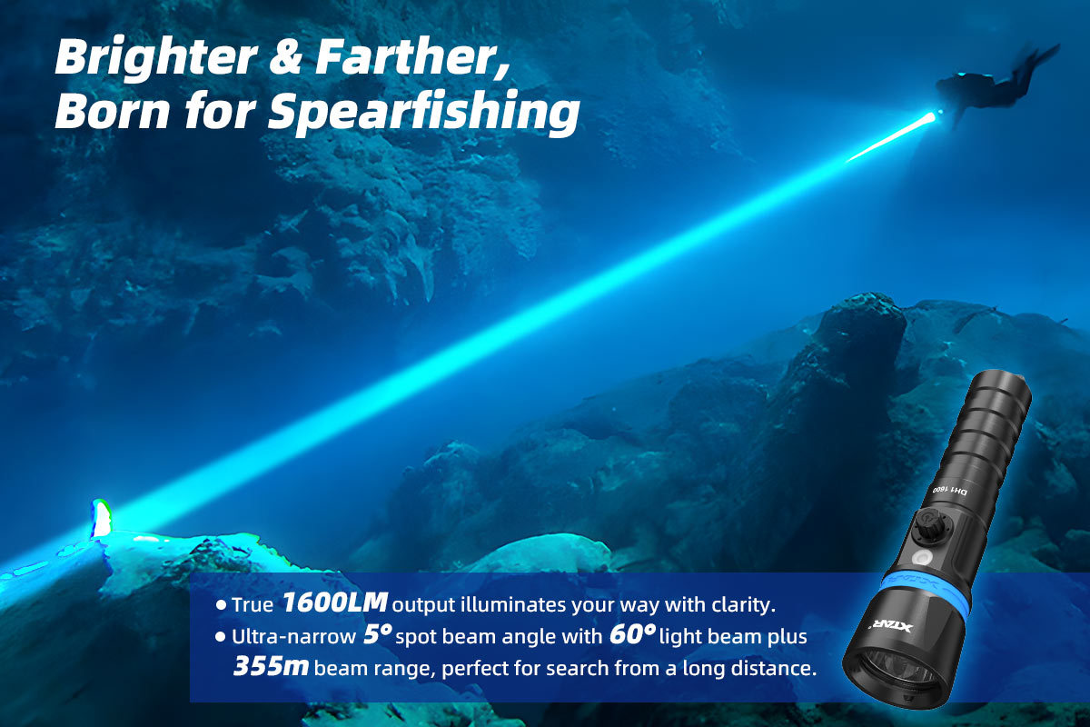 XTAR Hunter DH1 1600 Lumens Diving Flashlight