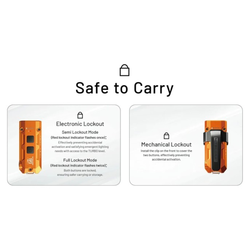 Nitecore TIP3 MCT UHE 720L LED Rechargeable Keychain Flashlight