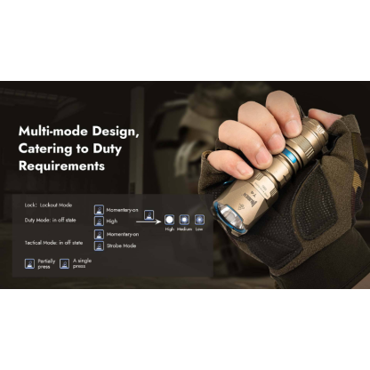 Wuben T4 Portable Tactical EDC Rechargeable Flashlight - 850 Lumens