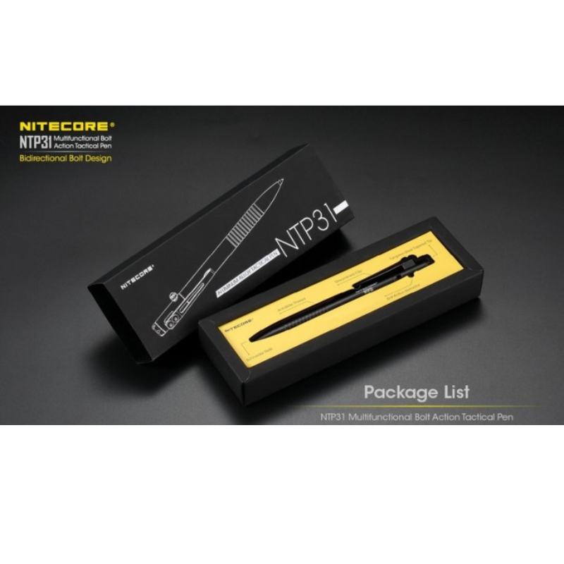 Nitecore NTP31 Aluminium Alloy Bolt Action Multi-functional Tactical Pen