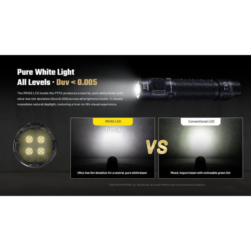 Nitecore P17iX 4xNiteLab M515S LEDs 5000L Rechargeable Flashlight