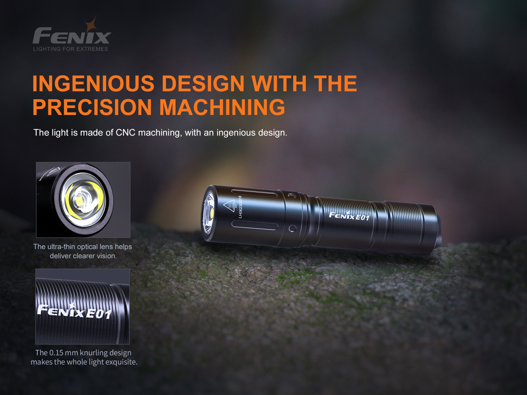 Fenix E01 V2.0 Keychain Flashlight 100 Lumens
