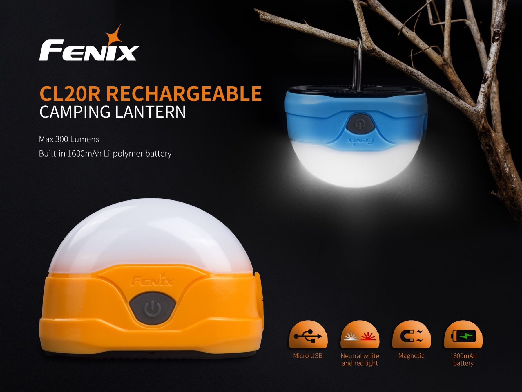 Fenix CL20R Rechargeable Lantern 300 Lumens